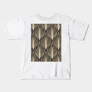 Ogee pattern in black and white, oriental outlines Kids T-Shirt